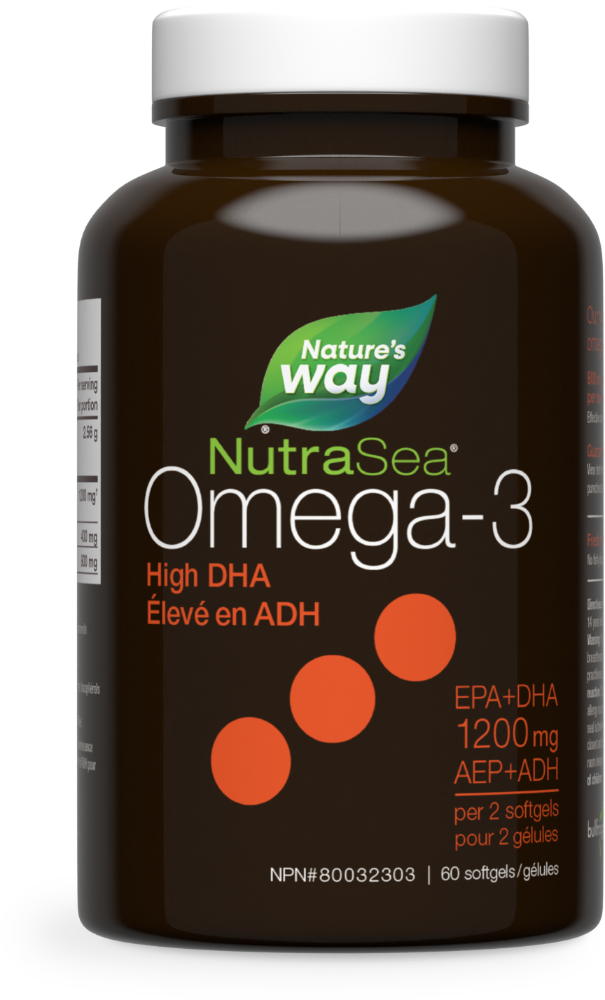 NutraSea® Omega-3 DHA Liquid Gels, Fresh Mint / 60 softgels