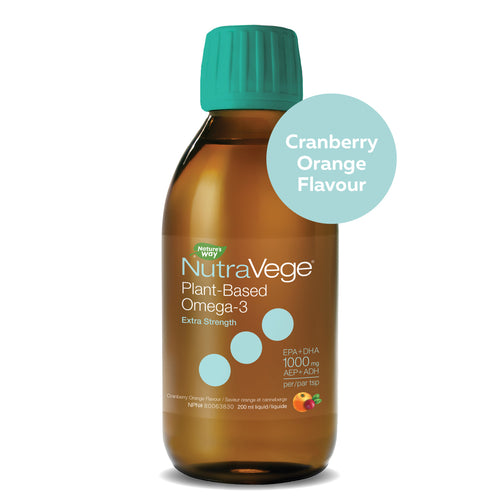 NutraVege Oméga-3 à base de plante, Extra fort, Canneberge Orange / 200 mL (6,8 oz liq.)