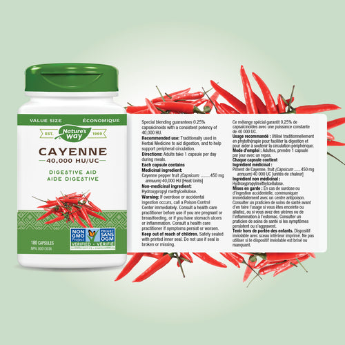 Cayenne, 40,000 HU / 180 capsules