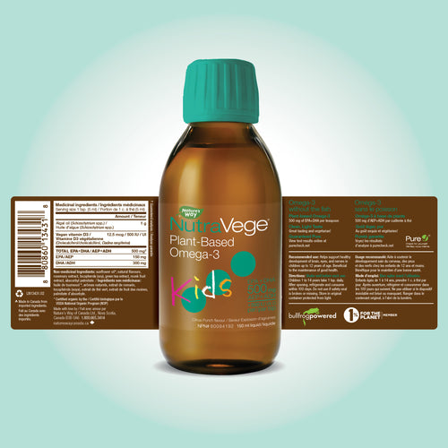 NutraVege Kids Omega-3, à base de plantes, punch aux agrumes / 5 oz (150 ml)