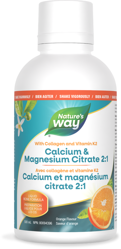 Calcium & Magnesium Citrate 2:1 with Vitamin K2 & Collagen, Orange  / 16.9 fl oz (500 ml)