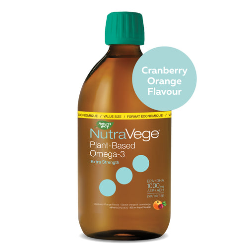 NutraVege™ Omega-3, Plant Based, Extra Strength, Cranberry Orange / 16.9 fl oz (500 ml)