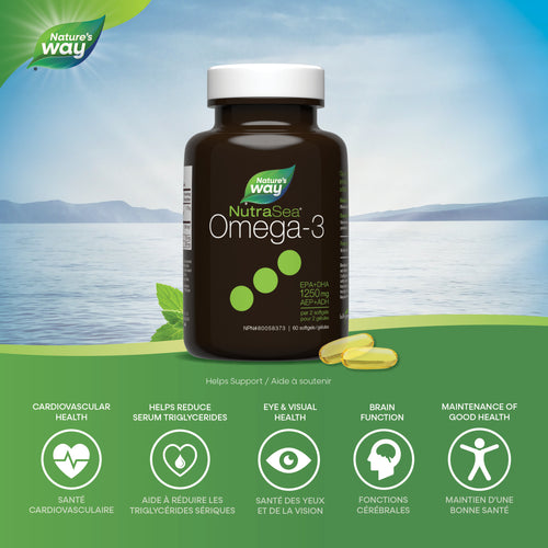 NutraSea® Omega-3 Liquid Gels, Fresh Mint / 60 softgels