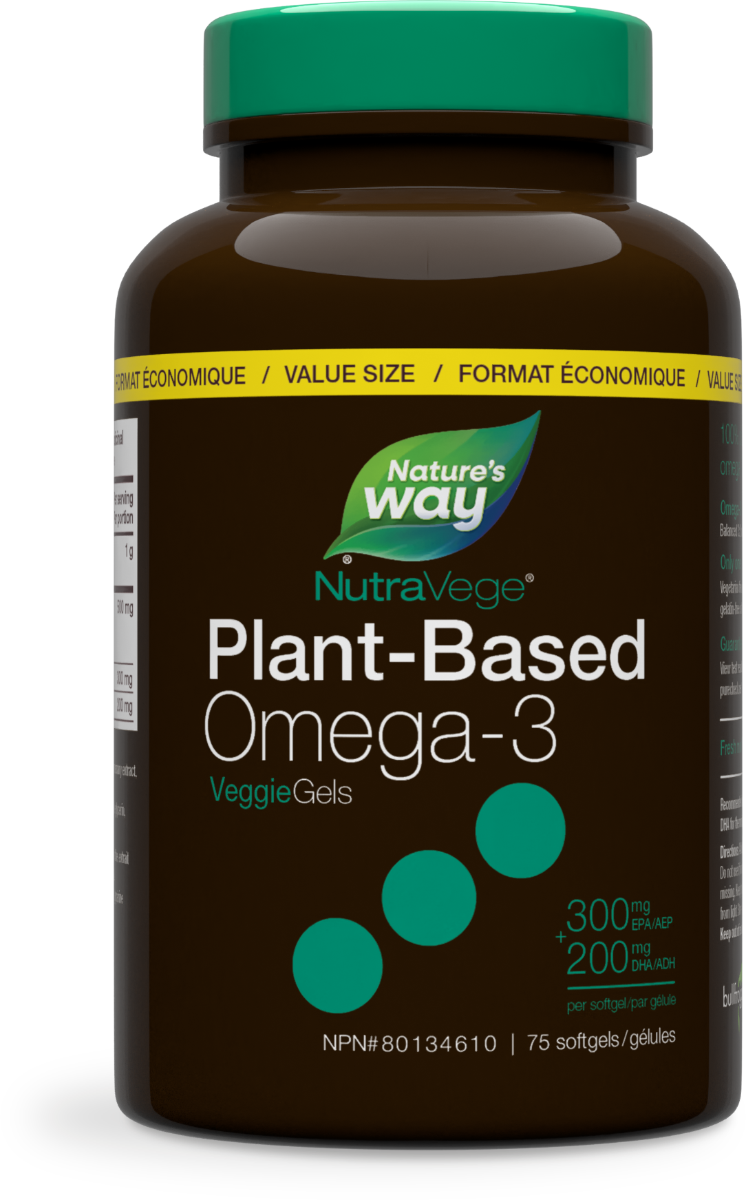 NutraVege Omega-3 Plant 75 Liquidgels / 75 softgels