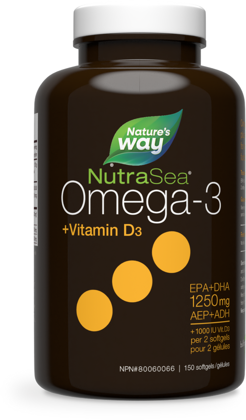Gels liquides Oméga-3 NutraSea+D™, menthe fraîche / 150 gélules