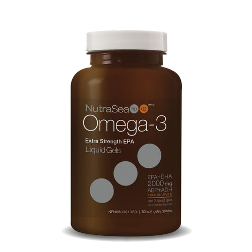 NutraSea® HP™ +D Omega-3 Liquid Gels, Fresh Mint / 60 softgels