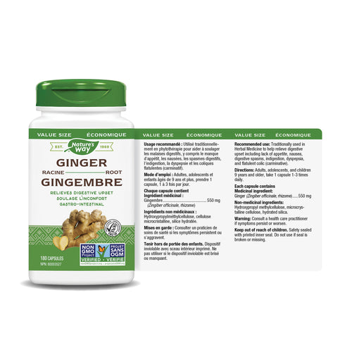 Ginger Root / 180 capsules