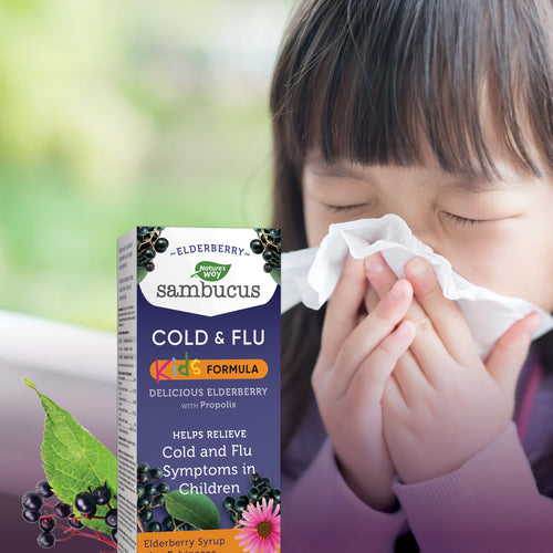 Enfants Sambucus Cold and Flu Care, Sirop / 4 fl oz (120 ml)