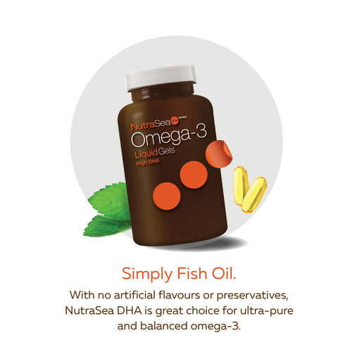 NutraSea® Omega-3 DHA Liquid Gels, Fresh Mint / 60 softgels