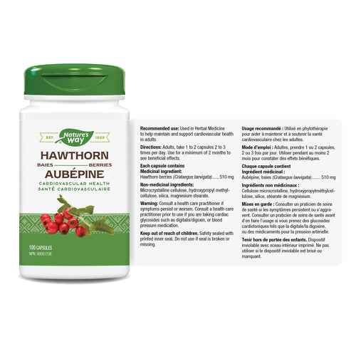 Hawthorn Berries / 100 capsules