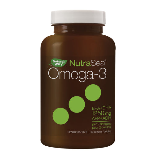 NutraSea® Oméga-3 Gélules liquides, Menthe fraîche / 60 gélules