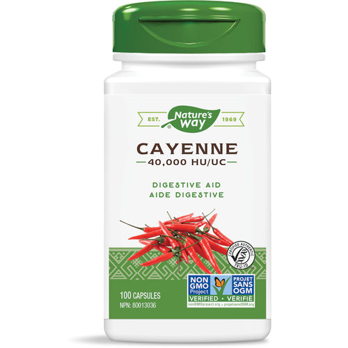 Cayenne, 40,000 HU / 100 capsules