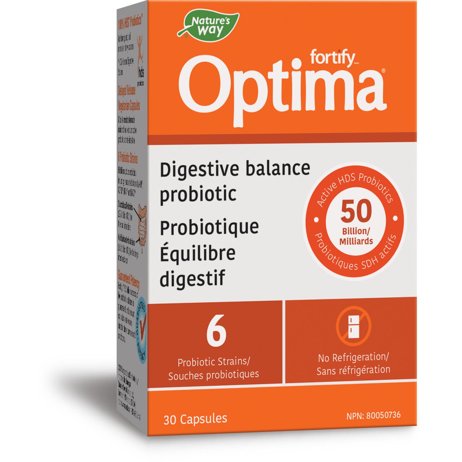 Probiotique Équilibre Digestif Fortify™ Optima™ / 30 capsules