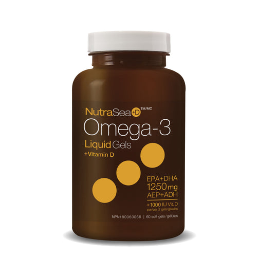NutraSea+D™ Omega-3 Liquid Gels, Fresh Mint / 60 softgels