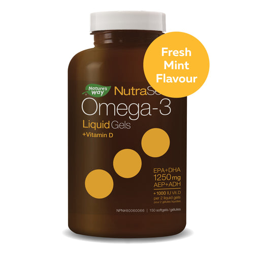 Gels liquides Oméga-3 NutraSea+D™, menthe fraîche / 150 gélules