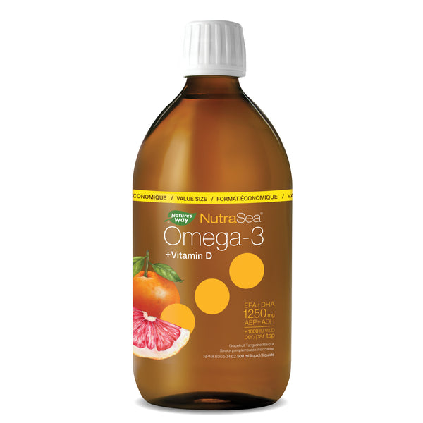 NutraSea+D™ Omega-3, Grapefruit Tangerine / 16.9 fl oz (500 ml)