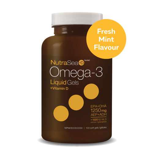 NutraSea+D™ Omega-3 Liquid Gels, Fresh Mint / 100 softgels